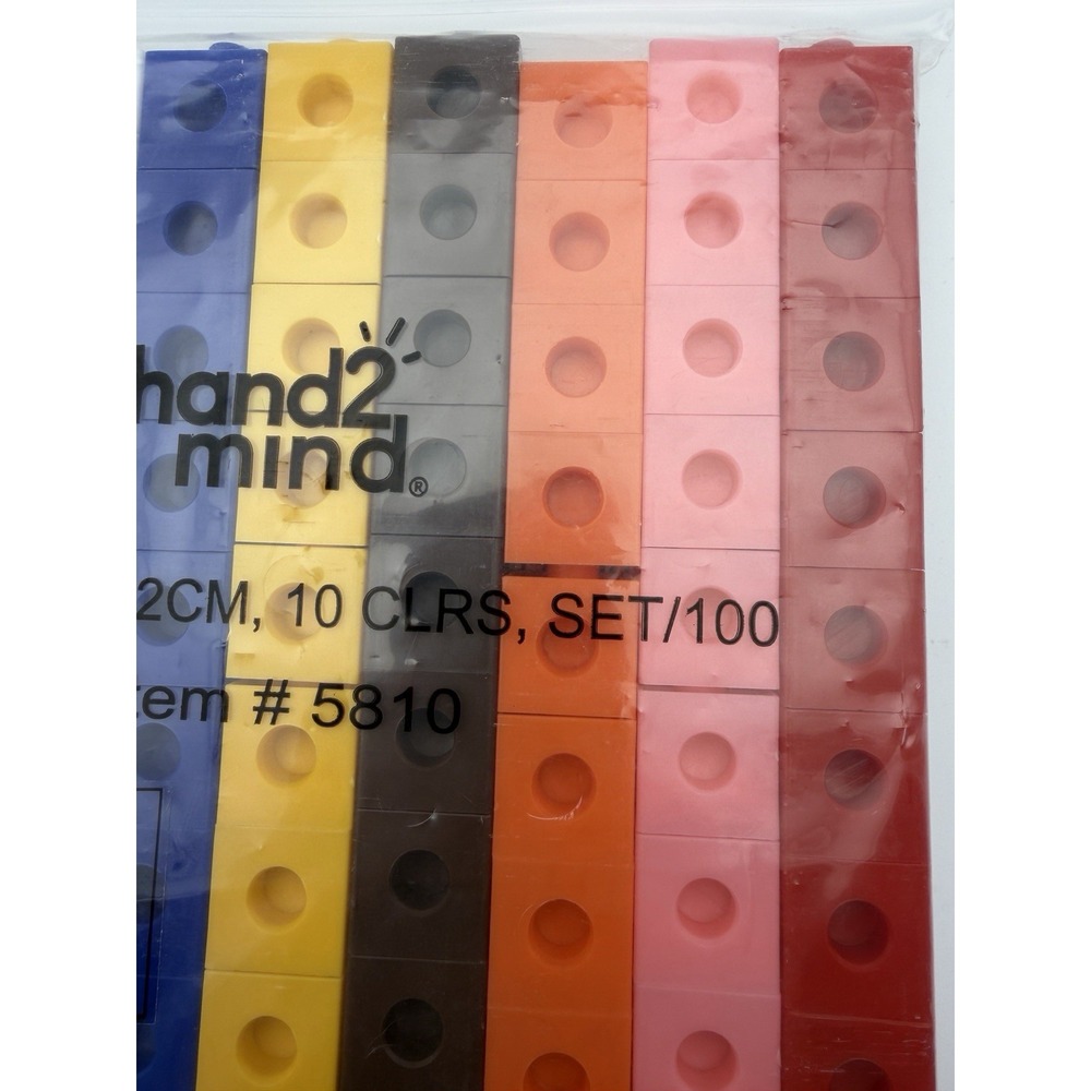 100 Educational hand2mind Snap Cubes Linking Plastic Color Math Manipulative - Picture 5 of 6
